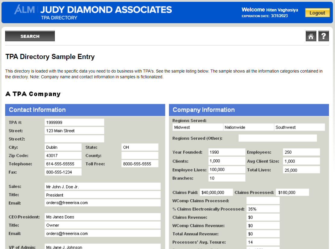 Sample Record